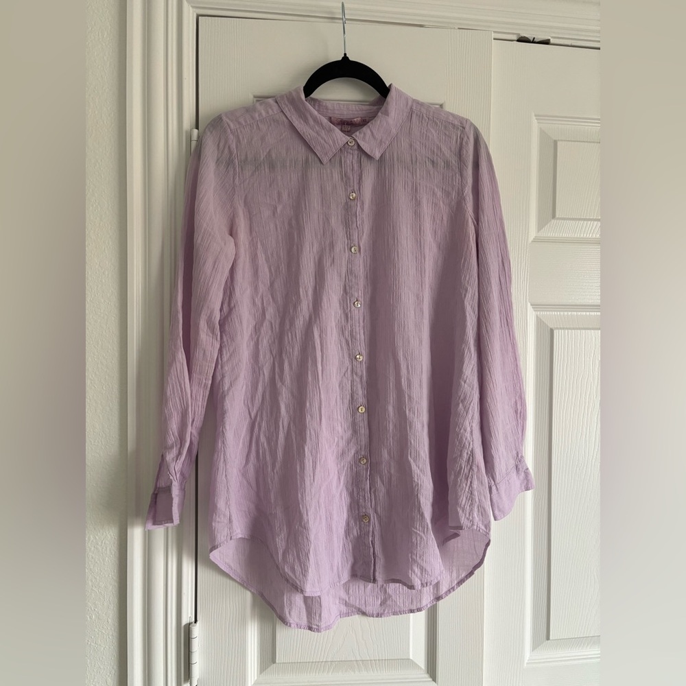 Lavender Button-Up Shirt Calypso St Barth